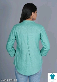 Product Name: *Fancy Latest Women Tops & Tunics*Fabric: RayonSleeve Length: Three-Quarter SleevesPattern: SolidMultipack: 1 - size- M