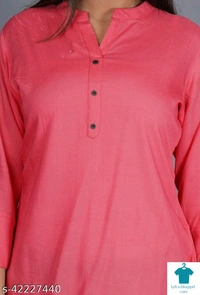 Product Name: *Fancy Latest Women Tops & Tunics*Fabric: RayonSleeve Length: Three-Quarter SleevesPattern: SolidMultipack: 1 - size- XL
