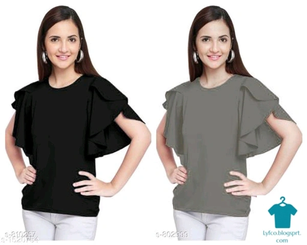 Product Name: *Women's Solid Black Rayon Top*Fabric: RayonSleeve Length: Short SleevesPattern: SolidMultipack: 2 - size- XL