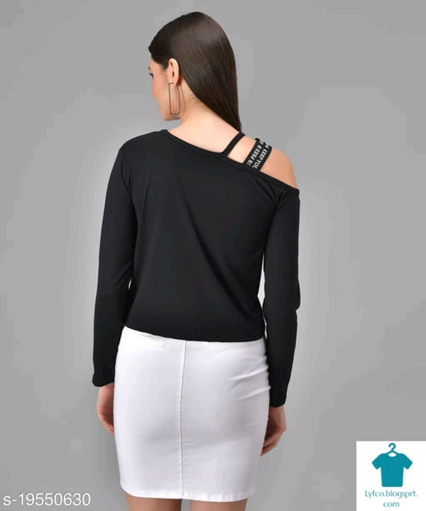Product Name: *Black Jesse Jackson Printed Single Shoulder Full Sleeve Top*Fabric: ViscoseSleeve Length: Long SleevesPattern: PrintedMultipack: 1 - size- L