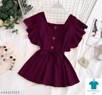 Product Name: *Classic Retro Women Tops & Tunics*Fabric: Rayon SlubSleeve Length: Short SleevesPattern: SolidMultipack: 1 - Colour- Light blue