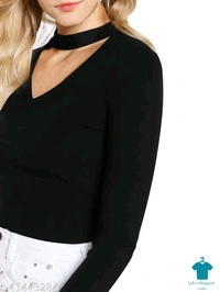 Product Name: *Classy Elegant Women Tops & Tunics*Fabric: PolycottonSleeve Length: Long SleevesPattern: SolidMultipack: 1  - size- L