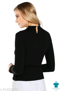 Product Name: *Classy Elegant Women Tops & Tunics*Fabric: PolycottonSleeve Length: Long SleevesPattern: SolidMultipack: 1  - size- L