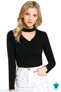 Product Name: *Classy Elegant Women Tops & Tunics*Fabric: PolycottonSleeve Length: Long SleevesPattern: SolidMultipack: 1  - size- L