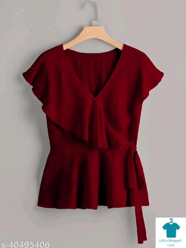 Product Name: *Stylish Glamorous Women Tops & Tunics*Fabric: RayonSleeve Length: Short SleevesPattern: SolidMultipack: 1 - size- XXL
