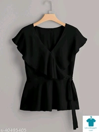 Product Name: *Stylish Glamorous Women Tops & Tunics*Fabric: RayonSleeve Length: Short SleevesPattern: SolidMultipack: 1 - size- XXL