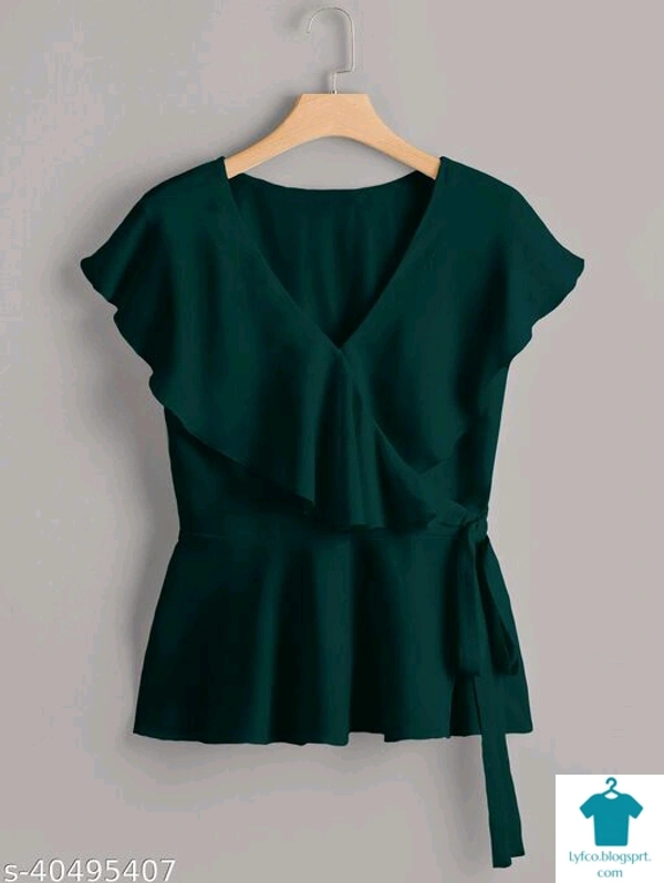 Product Name: *Stylish Glamorous Women Tops & Tunics*Fabric: RayonSleeve Length: Short SleevesPattern: SolidMultipack: 1 - size- XXL