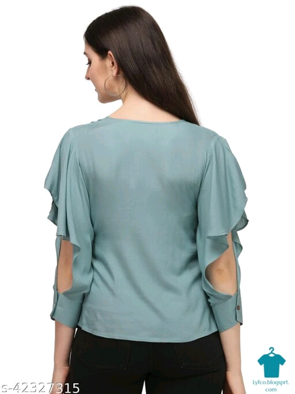 Product Name: *Comfy Fabulous Women Tops & Tunics*Fabric: RayonSleeve Length: Three-Quarter SleevesPattern: SolidMultipack: 1 - size-  M