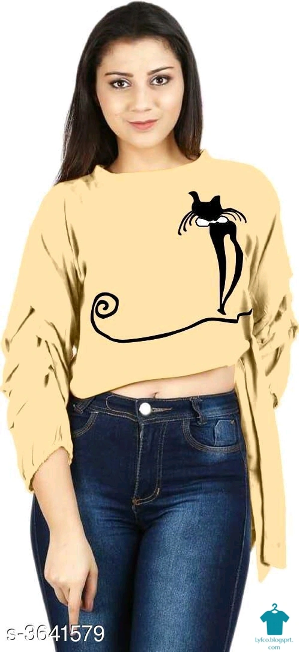 Product Name: *Pretty Women's Heavy Rayon Tops*Fabric: RayonSleeve Length: Three-Quarter SleevesPattern: PrintedMultipack: 1 - size- M