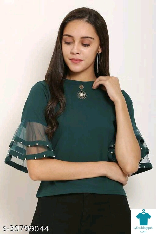 Product Name: *Comfy Sensational Women Tops & Tunics*Fabric: Net - size- XL