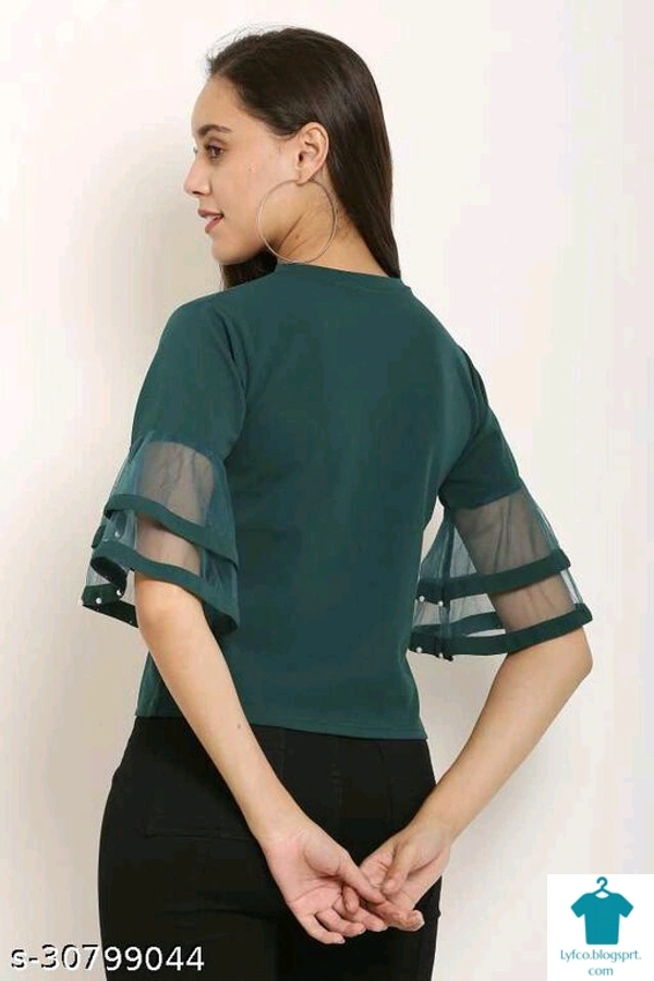 Product Name: *Comfy Sensational Women Tops & Tunics*Fabric: Net - size- XL