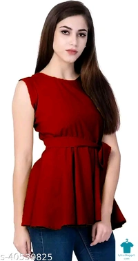 Product Name: *Comfy Latest Women Tops & Tunics*Fabric: RayonSleeve Length: Short SleevesPattern: SolidMultipack: 1 - size- XL