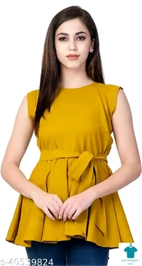 Product Name: *Comfy Latest Women Tops & Tunics*Fabric: RayonSleeve Length: Short SleevesPattern: SolidMultipack: 1 - size- XL