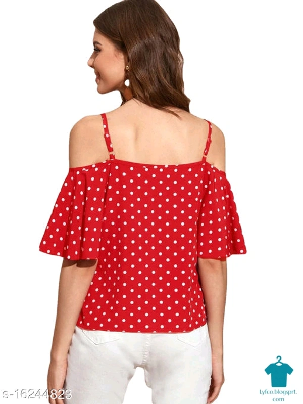 Product Name: *Istyle Can Women's Butterfly Sleeve Top*Fabric: CrepeMultipack: 1 - Colour- Red