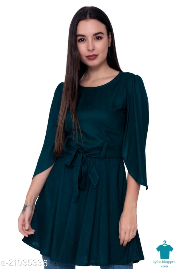 Product Name: *TOP*Fabric: RayonSleeve Length: Three-Quarter SleevesPattern: SolidMultipack: 1 - size- XXXL