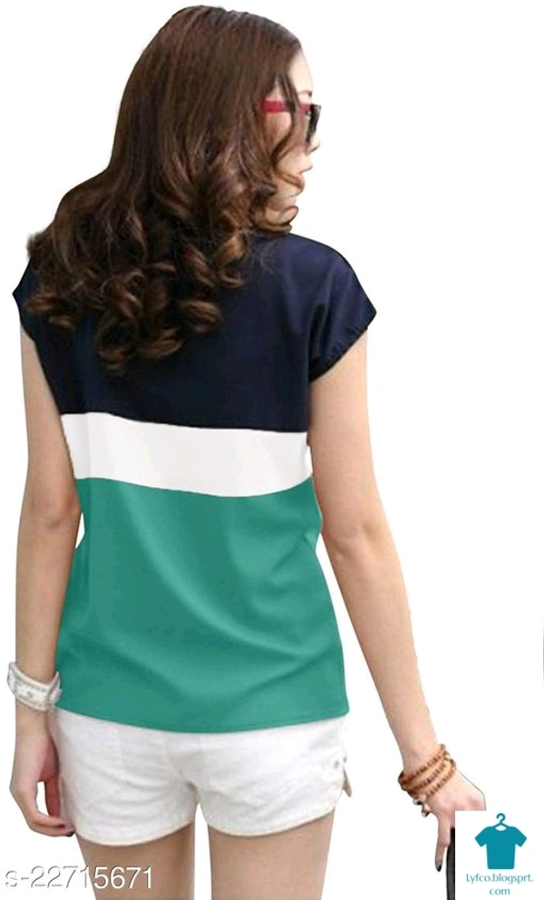 Checkout this latest Tops & TunicsProduct Name: *Classic Fashionable Women Tops & Tunics*Fabric: Cotton BlendSleeve Length: Short SleevesPattern: ColorblockedMultipack: 1 - size- M