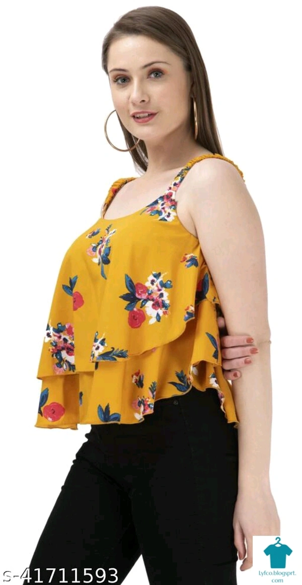 Product Name: *Aagam Superior  Tops & Tunics*Fabric: CrepeSleeve Length: SleevelessPattern: SolidMultipack: 1 - colour- white