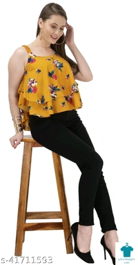 Product Name: *Aagam Superior  Tops & Tunics*Fabric: CrepeSleeve Length: SleevelessPattern: SolidMultipack: 1 - colour- white