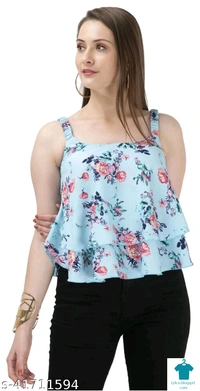 Product Name: *Aagam Superior  Tops & Tunics*Fabric: CrepeSleeve Length: SleevelessPattern: SolidMultipack: 1 - size- L