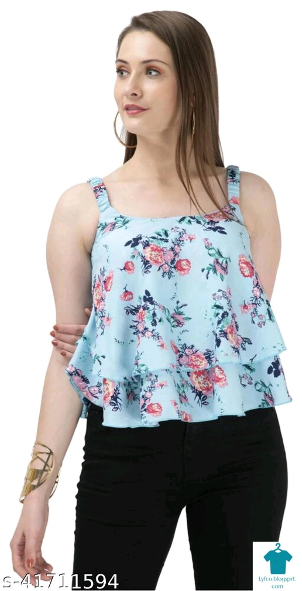 Product Name: *Aagam Superior  Tops & Tunics*Fabric: CrepeSleeve Length: SleevelessPattern: SolidMultipack: 1 - size- L