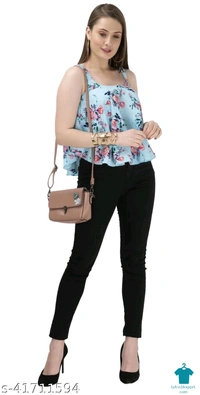 Product Name: *Aagam Superior  Tops & Tunics*Fabric: CrepeSleeve Length: SleevelessPattern: SolidMultipack: 1 - size- L