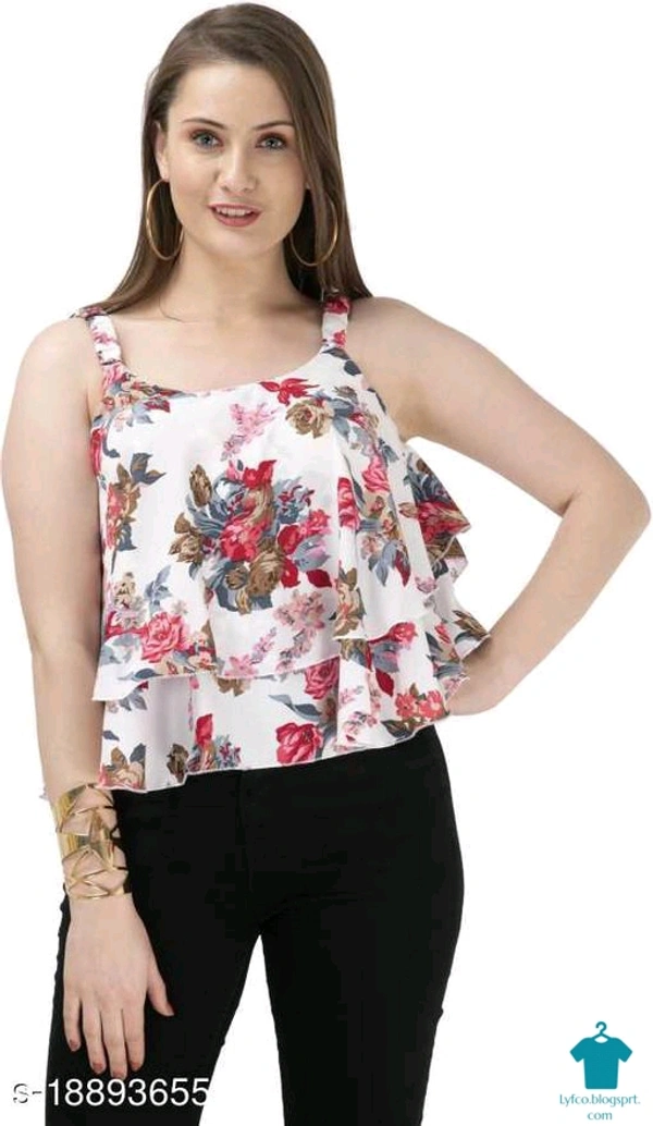 Product Name: *AVMP Women Printed Strip Top*Fabric: CrepeSleeve Length: SleevelessPattern: PrintedMultipack: 1 - size- XS