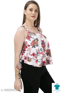Product Name: *AVMP Women Printed Strip Top*Fabric: CrepeSleeve Length: SleevelessPattern: PrintedMultipack: 1 - size- XS