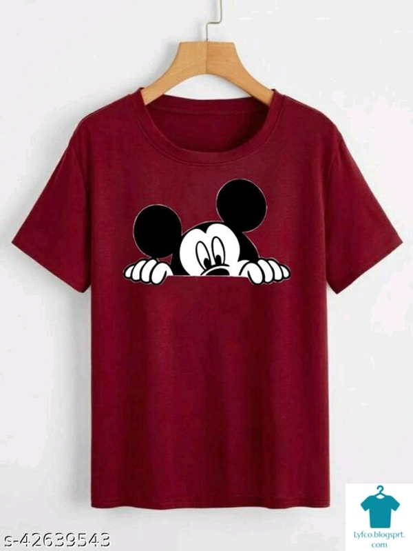 Product Name: *Classy Fabulous Women Tshirts *Fabric: Cotton BlendSleeve Length: Short SleevesPattern: PrintedMultipack: 1 - size- L