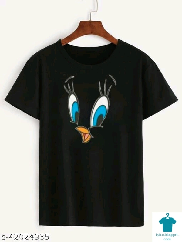 Product Name: *Fancy Fabulous Women Tshirts *Fabric: Cotton BlendSleeve Length: Short SleevesPattern: PrintedMultipack: 1 - size- L