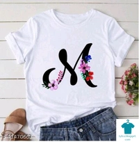 Product Name: *new design printed t shirt for woman *Fabric: CrepeSleeve Length: Short SleevesPattern: PrintedMultipack: 1 - colour- O