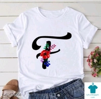 Product Name: *new design printed t shirt for woman *Fabric: CrepeSleeve Length: Short SleevesPattern: PrintedMultipack: 1 - colour- O