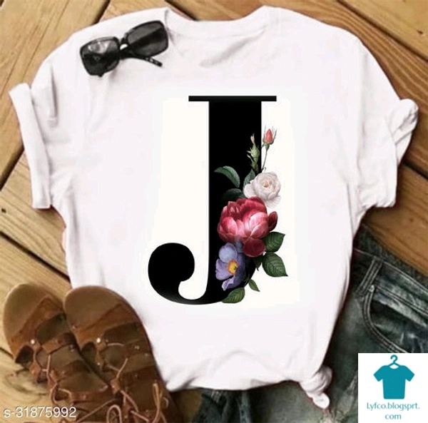 Product Name: *new design printed t shirt for woman *Fabric: CrepeSleeve Length: Short SleevesPattern: PrintedMultipack: 1 - size- M