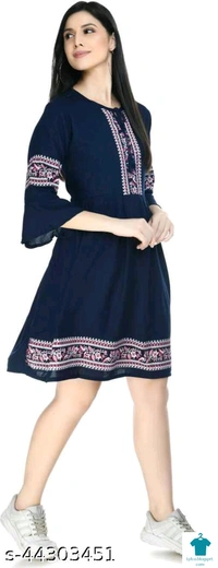 Product Name: *Classy Feminine Women Dresses*Fabric: Rayon - size- S