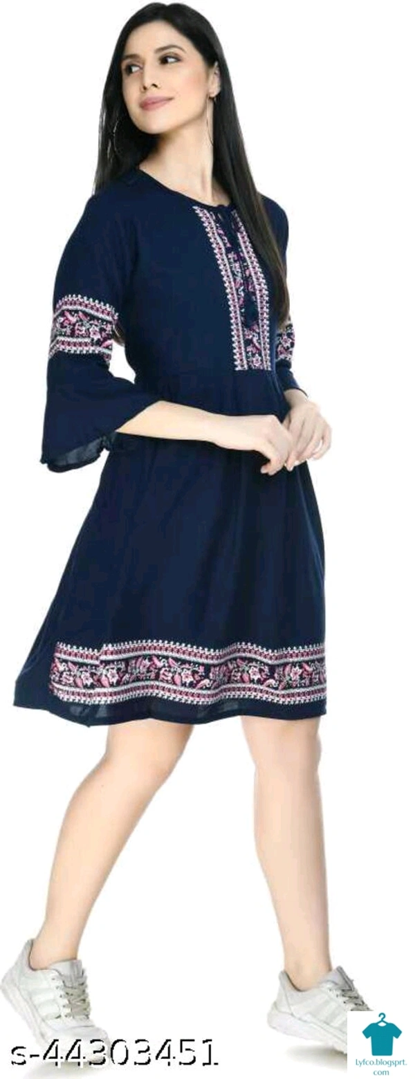 Product Name: *Classy Feminine Women Dresses*Fabric: Rayon - size- S