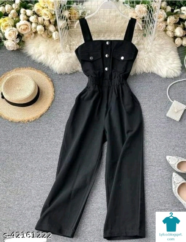 Checkout this latest JumpsuitsProduct Name: *Comfy Feminine Women Jumpsuits*Fabric: Cotton BlendSleeve Length: SleevelessPattern: SolidMultipack: 1 - size- S
