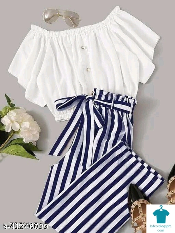 Product Name: *Classy Fashionista Women Top & Bottom Set*Top Fabric: Cotton BlendBottom Fabric: Cotton BlendSleeve Length: Short SleevesMultipack: 1 - size- S