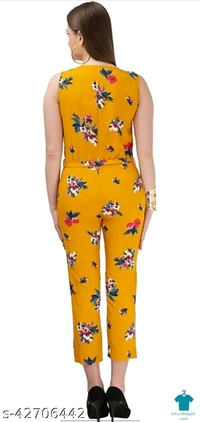 Product Name: *Comfy Fabulous Women Jumpsuits*Fabric: CrepeSleeve Length: Short SleevesPattern: PrintedMultipack: 1 - size-XXS