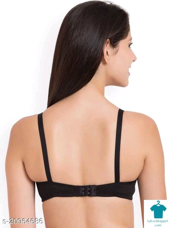 Product Name: *Women Non Padded Everyday Bra*Fabric: Cotton BlendPrint or Pattern Type: SolidPadding: Non PaddedType: Everyday BraSeam Style: SeamedMultipack: 6Add On: Hooks - 38A
