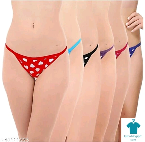 Product Name: *Fancy Women Briefs*Fabric: Cotton BlendPattern: Self-DesignMultipack: 6 - size- S