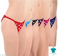 Product Name: *Fancy Women Briefs*Fabric: Cotton BlendPattern: Self-DesignMultipack: 6 - size- S