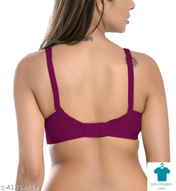 Product Name: *FIMS- Fashion is my style Bra, Bra sexy, Bra Combo for Women, Breathable, Full Coverage Bra, Cross Bra, Non-Padded, Non-Wired, PinkMaroon, Cup- B, Pack of 2, *Fabric: CottonPrint or Pattern Type: SolidPadding: Non PaddedType: Everyday BraWiring: Non WiredSeam Style: SeamedMultipack: 2 - 34B