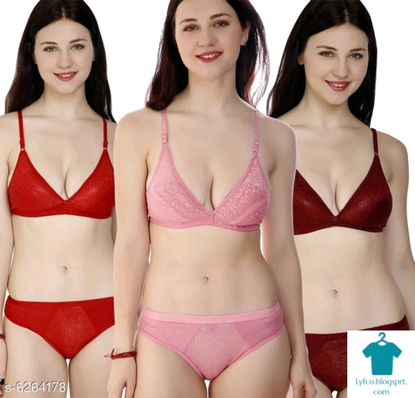 Product Name: *Women's Padded Push-Up bra*Fabric: Cotton BlendPrint or Pattern Type: Self-DesignPadding: PaddedType: Push-UpMultipack: 3 - 38B