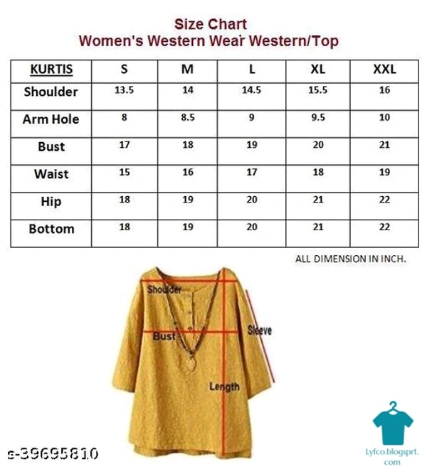 Product Name: *Women's foil printed rayon top *Fabric: RayonSleeve Length: Short SleevesPattern: PrintedMultipack: 1 - Size- XXl