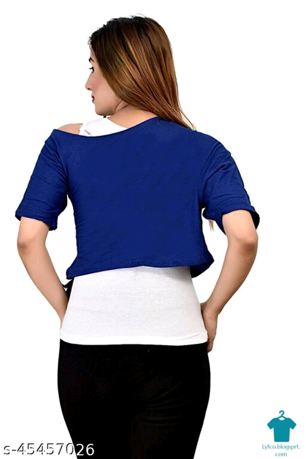 Product Name: *Classy Designer Women Tops & Tunics*Fabric: ViscoseSleeve Length: Short SleevesPattern: PrintedMultipack: 2 - size- S