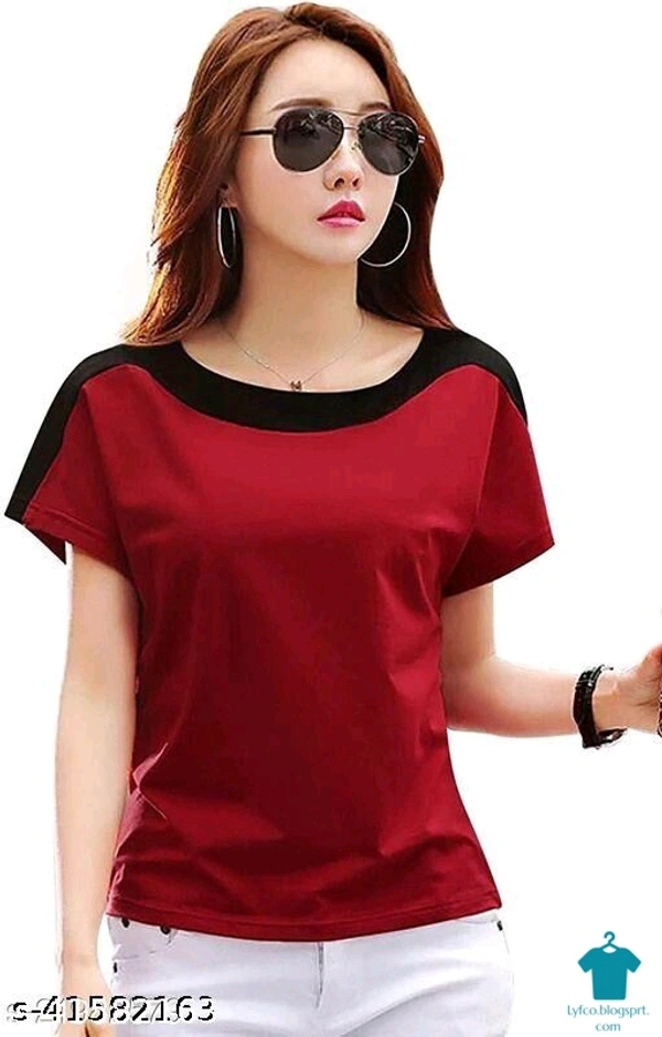 Product Name: *Stylish Modern Women Tshirts *Fabric: Cotton BlendSleeve Length: Short SleevesPattern: SolidMultipack: 1 - size- XL