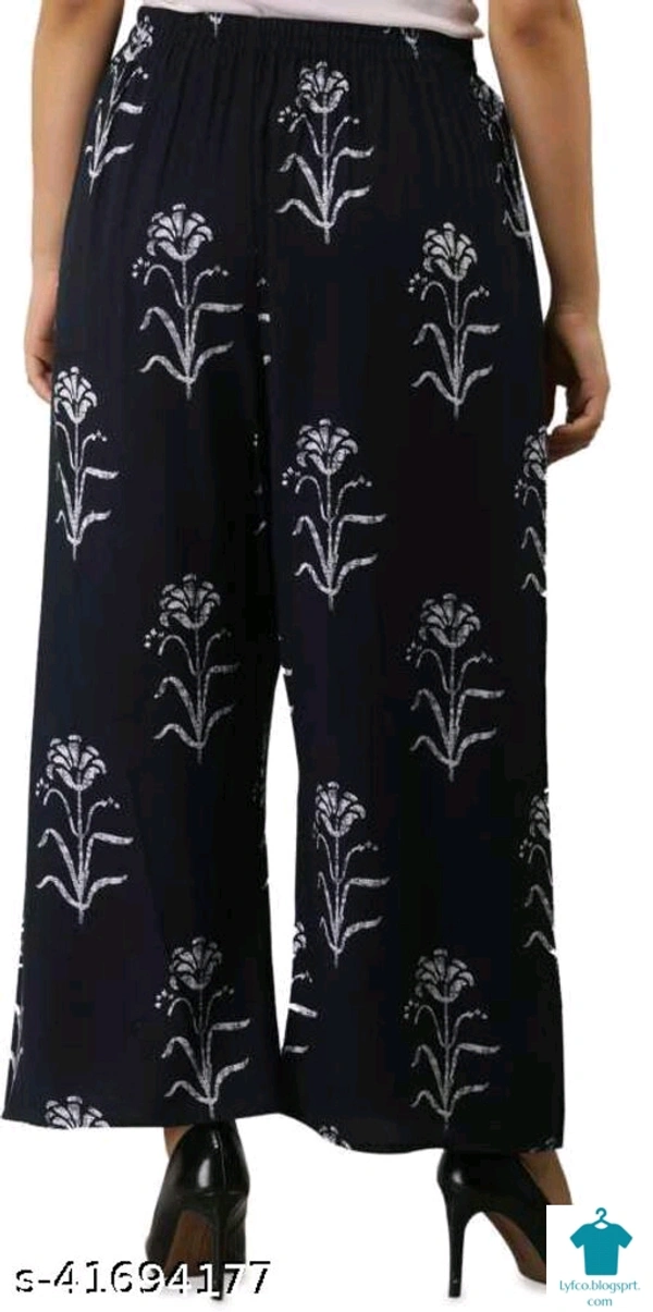 Product Name: *Stylish Fabulous Women Palazzos*Fabric: RayonPattern: PrintedMultipack: 1 - size- 30