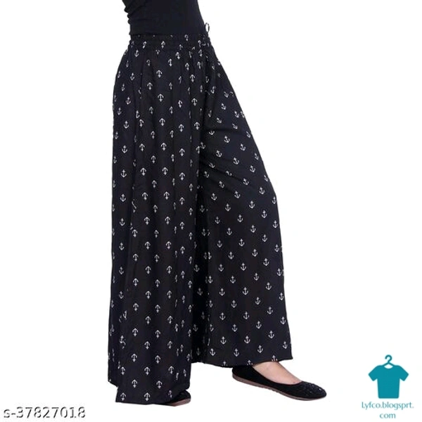 Product Name: *Fashionable Feminine Women Palazzos*Fabric: RayonPattern: PrintedMultipack: 1 - size- 34