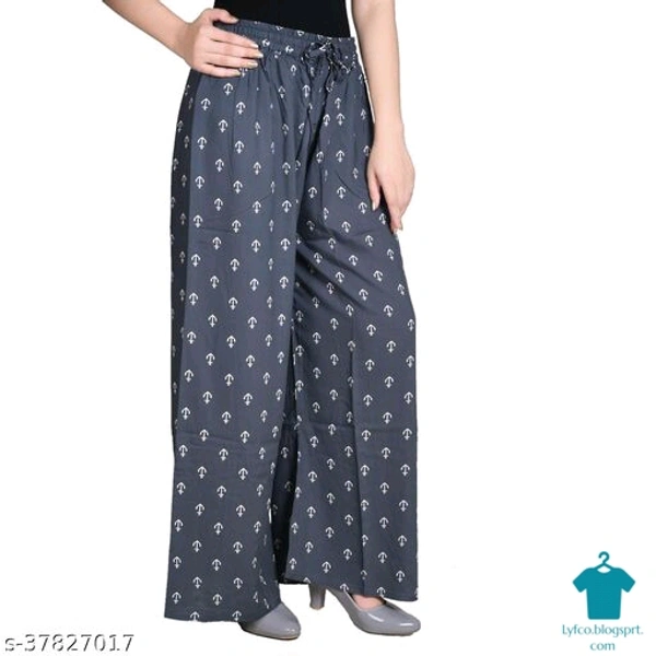 Checkout this latest PalazzosProduct Name: *Elegant Latest Women Palazzos*Fabric: RayonPattern: PrintedMultipack: 1 - size- 30