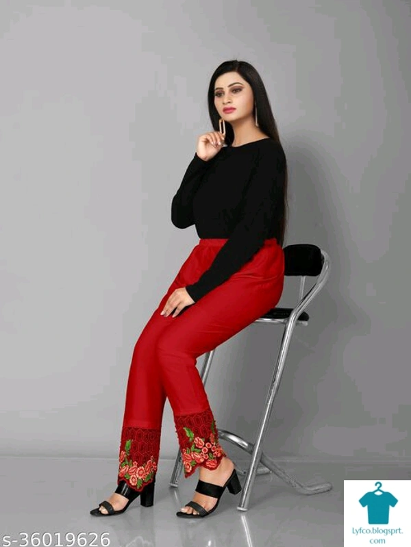 Product Name: *Fashionable Trendy Women Palazzos*Fabric: RayonPattern: SolidMultipack: 1 - size- 32