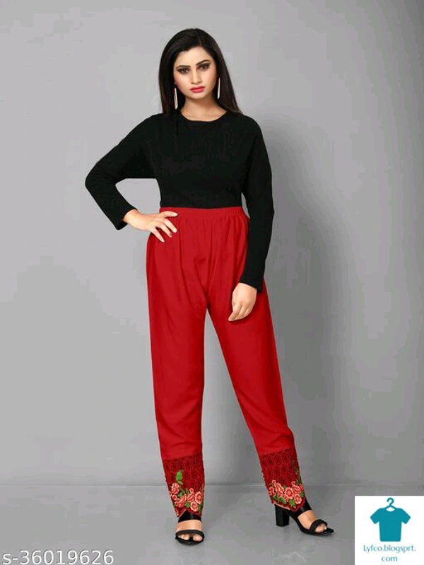 Product Name: *Fashionable Trendy Women Palazzos*Fabric: RayonPattern: SolidMultipack: 1 - size- 32